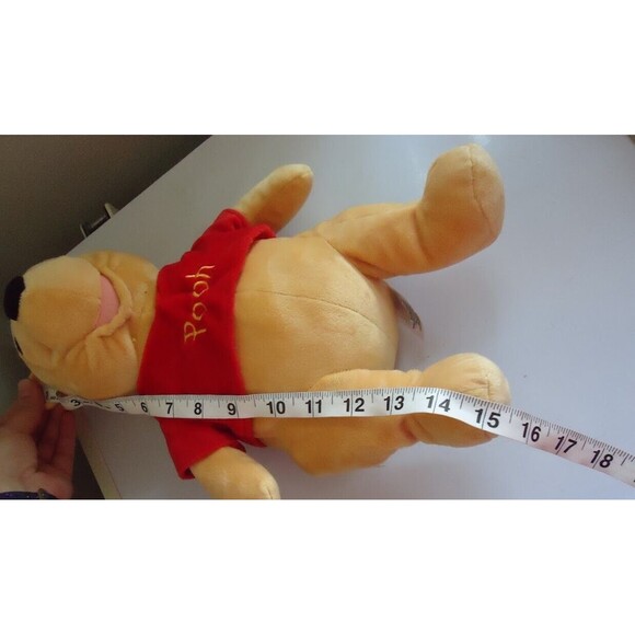 Disney Winnie The Pooh Sitting Beanie Plush Bear Red Pooh Shirt - Picture 3 of 5